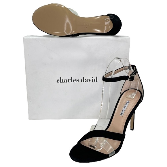 Charles David Shoes - Charles David Courtney Black Suede Leather Womens Heels Size 9.5M